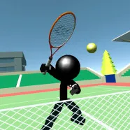 PLay Stickman Tennis 3D now!